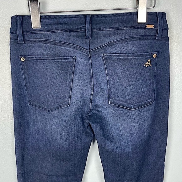 DL1961 Womens Angel Mid Rise Skinny Jeans Dark Wash Stretch Fading Size 28 - Picture 10 of 14